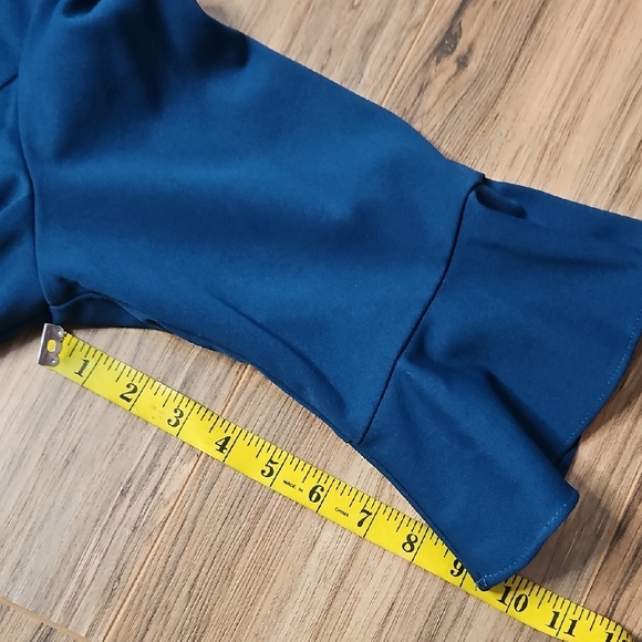 Maison Tara Women’s Sapphire Blue Ruffle Dress 16 - Picture 9 of 10